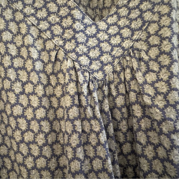 Vintage Laura Ashley Blue Printed Dress XS/S - Picture 2 of 6